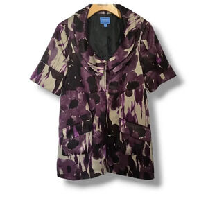 Simply Vera Vera Wang Purple Evening Jacket Half Sleeve jacket coat